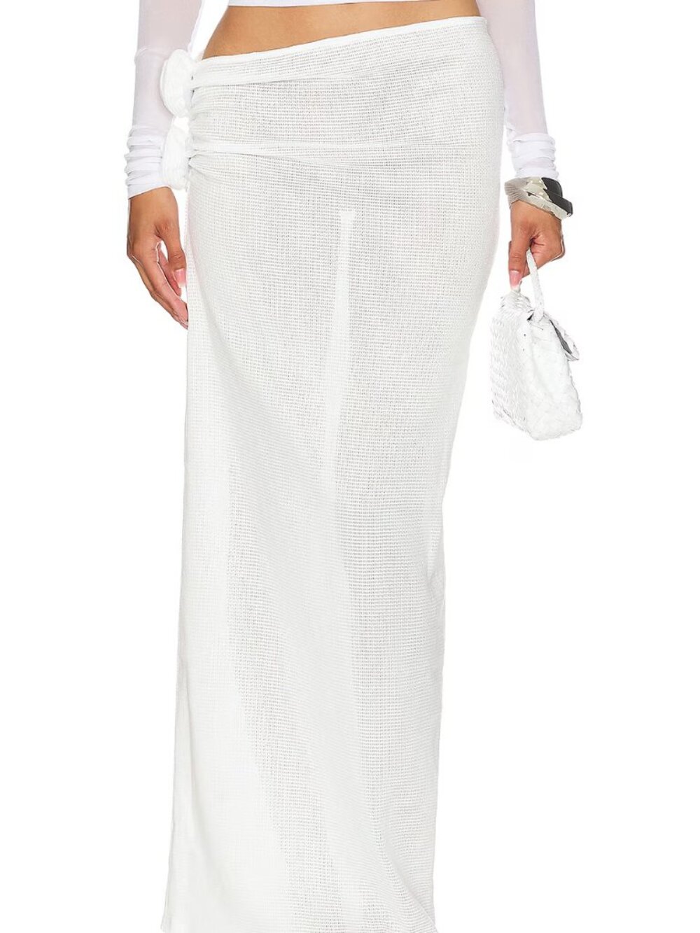 Lioness Soul Mate Maxi Skirt (White - XS)